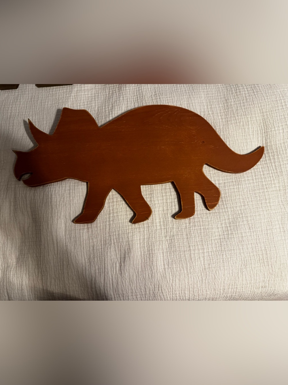 Hobby Lobby Big Wooden Brown Dinosaur Distressed 24” Long Wall Decor